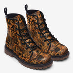 Leather Boots African Tribal Symbols