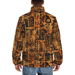 Down-Padded Puffer Jacket African Tribal Symbols