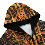 Men's Zip Up Hoodie African Tribal Symbols