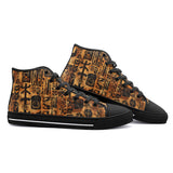 High-Top Canvas Shoes African Tribal Symbols