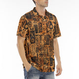 Men's Polo Shirt African Tribal Symbols