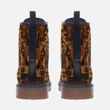 Leather Boots African Tribal Symbols