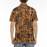 Men's Polo Shirt African Tribal Symbols