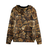 Men's Zip Up Hoodie African Tribal Patterns