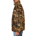 Down-Padded Puffer Jacket African Tribal Patterns