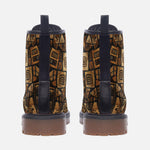 Leather Boots African Tribal Patterns