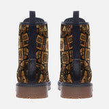 Leather Boots African Tribal Patterns