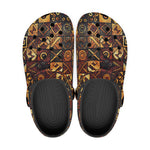 Classic Clogs Wooden Carvings Tribal Symbols