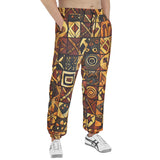 Men's Sweatpants Wooden Carvings Tribal Symbols