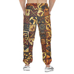 Men's Sweatpants Wooden Carvings Tribal Symbols