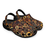 Classic Clogs Wooden Carvings Tribal Symbols