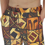 Men's Sweatpants Wooden Carvings Tribal Symbols