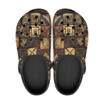 Classic Clogs African Tribal Symbols Art