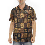Men's Polo Shirt African Tribal Symbols Art