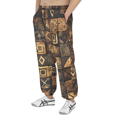 Men's Sweatpants African Tribal Symbols Art