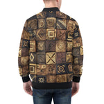 Bomber Jacket African Tribal Symbols Art
