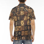 Men's Polo Shirt African Tribal Symbols Art