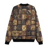 Bomber Jacket African Tribal Symbols Art