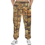 Men's Sweatpants Ancient Mayan Carvings Faces