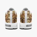 Air Cushion Sneakers Ancient Mayan Carvings Faces