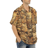 Hawaiian Shirt Ancient Mayan Carvings Faces