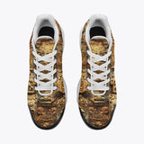 Air Cushion Sneakers Ancient Mayan Carvings Faces