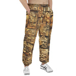 Men's Sweatpants Ancient Mayan Carvings Faces