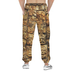Men's Sweatpants Ancient Mayan Carvings Faces