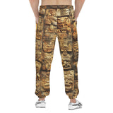 Men's Sweatpants Ancient Mayan Carvings Faces