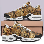 Air Cushion Sneakers Ancient Mayan Carvings Faces