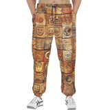 Men's Sweatpants Terracotta Tiles Tribal Symbols