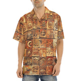 Hawaiian Shirt Terracotta Tiles Tribal Symbols