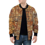 Bomber Jacket Terracotta Tiles Tribal Symbols