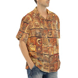 Hawaiian Shirt Terracotta Tiles Tribal Symbols
