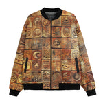 Bomber Jacket Terracotta Tiles Tribal Symbols