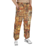 Men's Sweatpants Terracotta Tiles Tribal Symbols