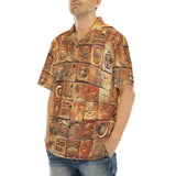 Hawaiian Shirt Terracotta Tiles Tribal Symbols