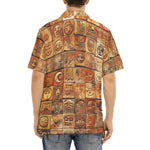Hawaiian Shirt Terracotta Tiles Tribal Symbols