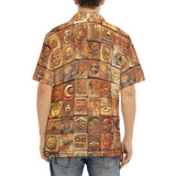 Hawaiian Shirt Terracotta Tiles Tribal Symbols