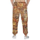 Men's Sweatpants Terracotta Tiles Tribal Symbols