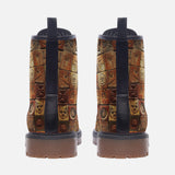 Leather Boots Terracotta Tiles Tribal Symbols