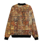 Bomber Jacket Terracotta Tiles Tribal Symbols