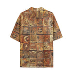 Hawaiian Shirt Terracotta Tiles Tribal Symbols