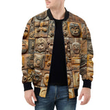 Bomber Jacket Terracotta Tiles Carvings Faces