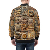 Bomber Jacket Terracotta Tiles Carvings Faces