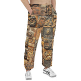Men's Sweatpants Terracotta Tiles Carvings Faces