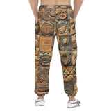 Men's Sweatpants Terracotta Tiles Carvings Faces