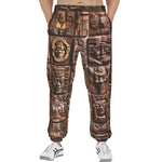 Men's Sweatpants Ancient Mayan Wooden Carvings