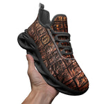 Sports Mesh Sneakers Ancient Mayan Wooden Carvings