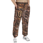 Men's Sweatpants Ancient Mayan Wooden Carvings